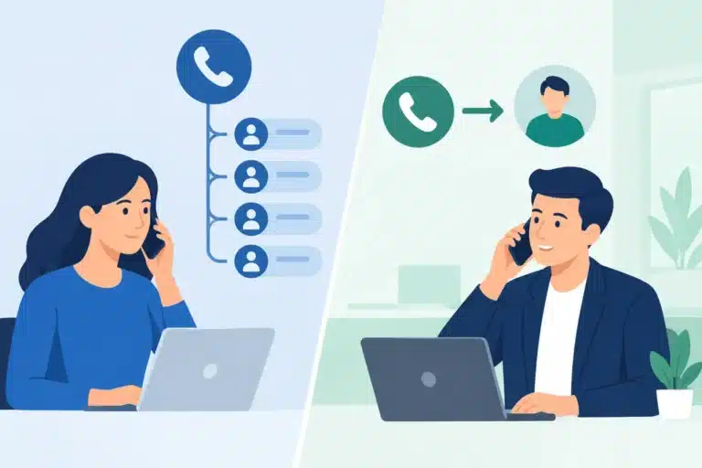 Telefonsluse versus direkte omstilling